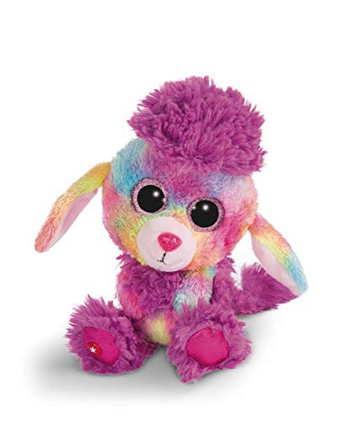 NICI Glubschis Kuscheltier Pudel Party 15cm, Plüschtier mit großen Glitzeraugen 45560, bunt/pink im Sale